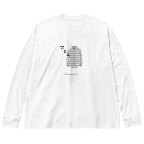 普段寝るシャツ 루즈핏 롱 슬리브 티셔츠