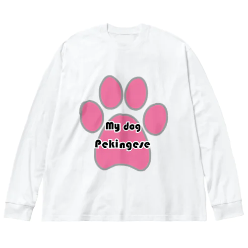 愛犬ペキニーズ ビッグシルエットロングスリーブTシャツ