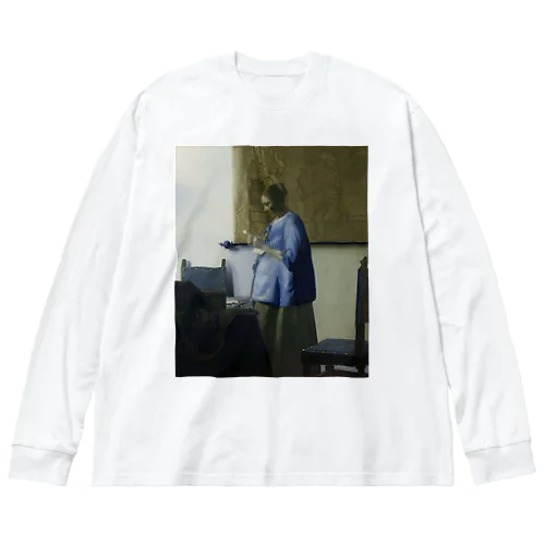 青衣の女 / Woman Reading a Letter Big Long Sleeve T-Shirt