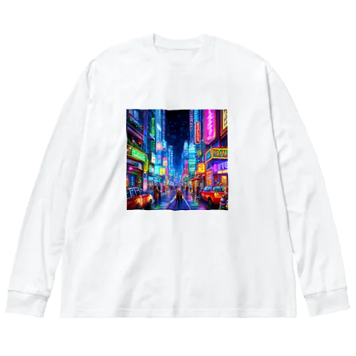 クリスマスのネオン街 Big Long Sleeve T-Shirt