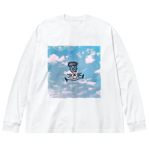 常に前向きくん Big Long Sleeve T-Shirt