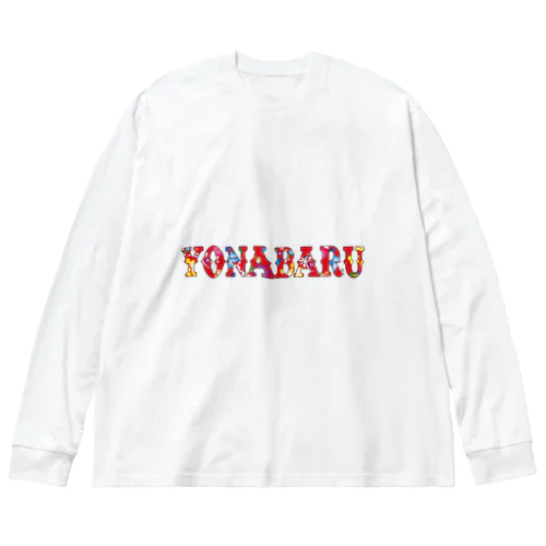 沖縄 紅型 花柄 Big Long Sleeve T-Shirt