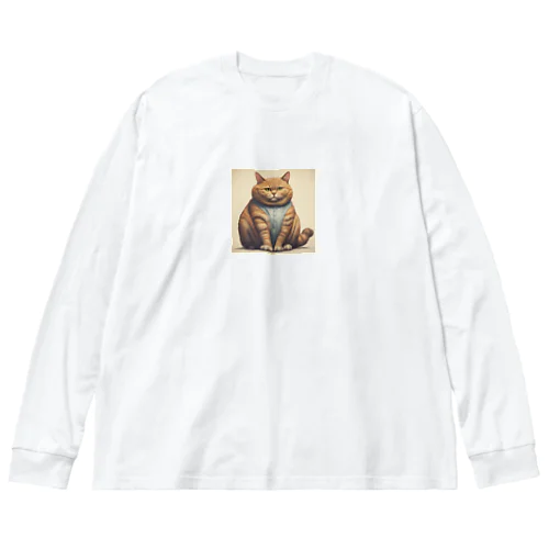 ぽっちゃり猫 ビッグシルエットロングスリーブTシャツ