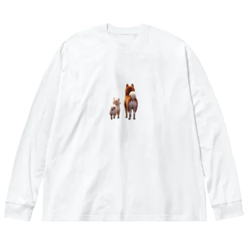 憧れ多頭飼い生活 ビッグシルエットロングスリーブTシャツ