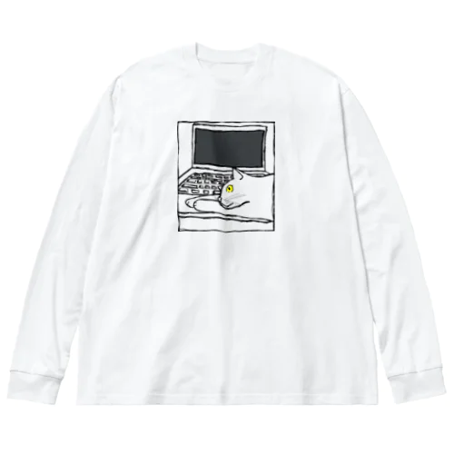 猫の手貸します。（黄色目） Big Long Sleeve T-Shirt