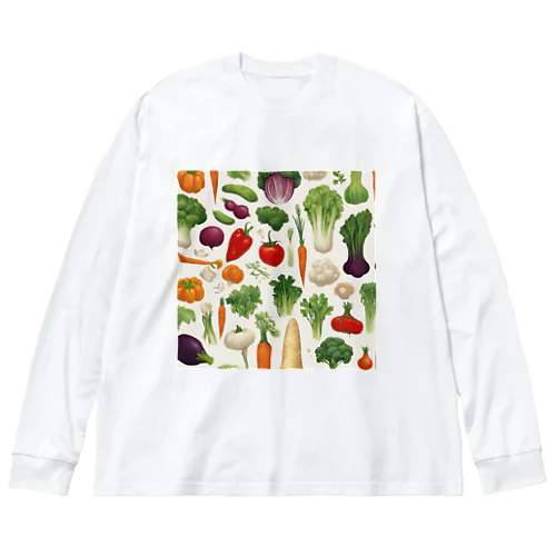 野菜たち ビッグシルエットロングスリーブTシャツ