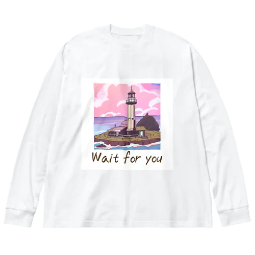 「Wait for you」文字コンテンツ ビッグシルエットロングスリーブTシャツ