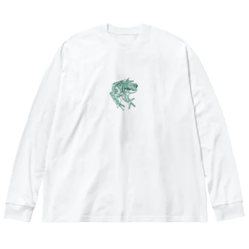 メヘンディ柄カエル Big Long Sleeve T-Shirt