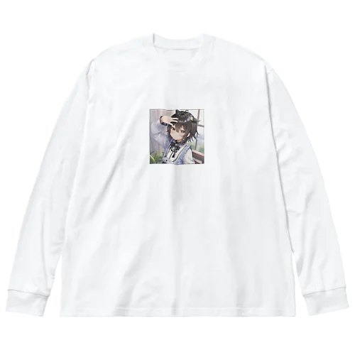 学校の中の少年 Big Long Sleeve T-Shirt