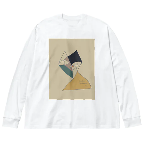 一筆書きネコ Big Long Sleeve T-Shirt