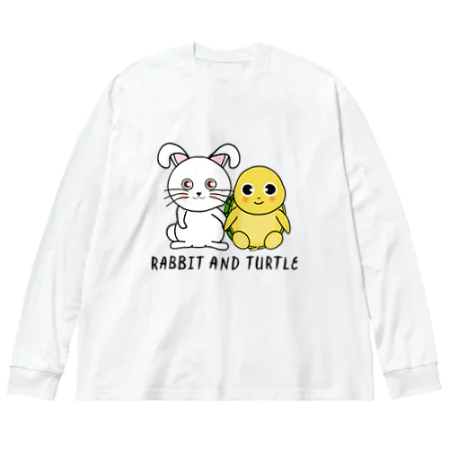 かわいいうさぎと亀 Big Long Sleeve T-Shirt