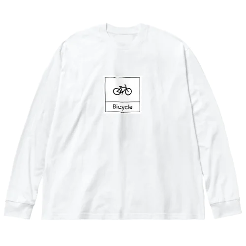 四角におさまるBicycle Big Long Sleeve T-Shirt