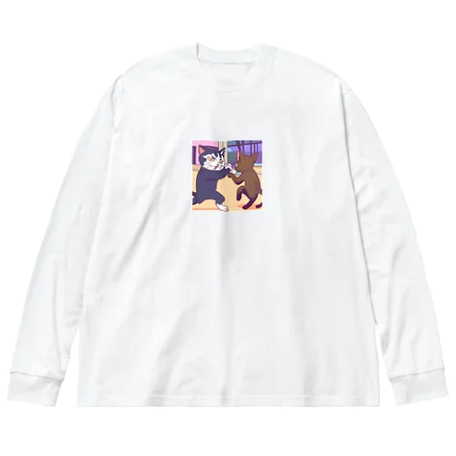 タイマン猫 Big Long Sleeve T-Shirt