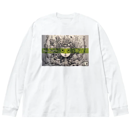 Beginning of a nightmare 2 (Green Line) ビッグシルエットロングスリーブTシャツ