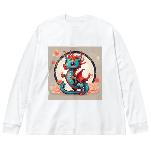 月夜の花龍 ビッグシルエットロングスリーブTシャツ