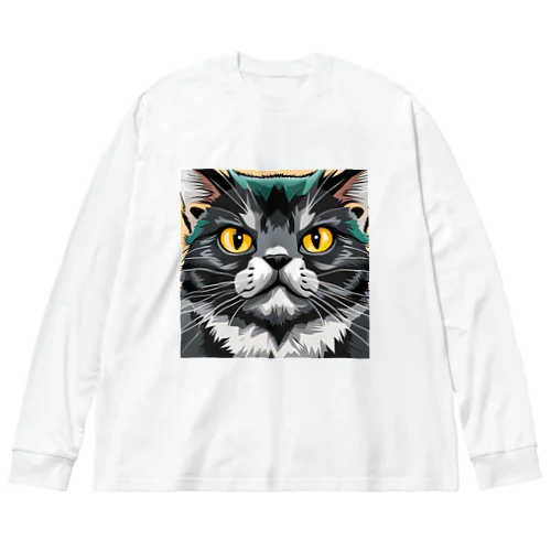 イケてる猫 ビッグシルエットロングスリーブTシャツ