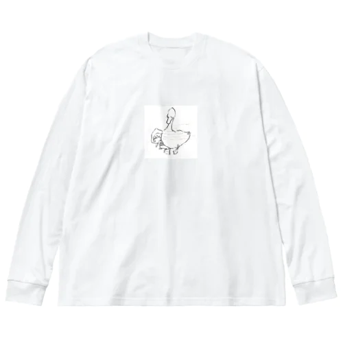 ずきんbabyと母さんアヒル Big Long Sleeve T-Shirt