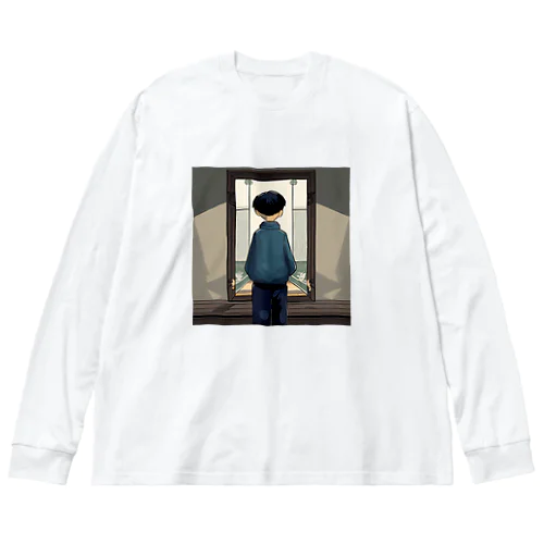 孤独な少年　 Big Long Sleeve T-Shirt