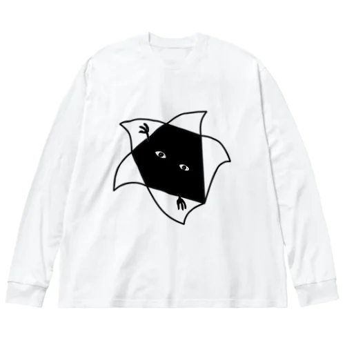 穴から深淵くん ビッグシルエットロングスリーブTシャツ