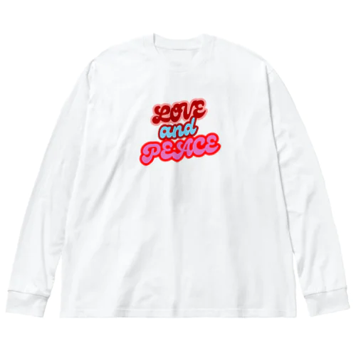 loveandpeaceカラフル Big Long Sleeve T-Shirt