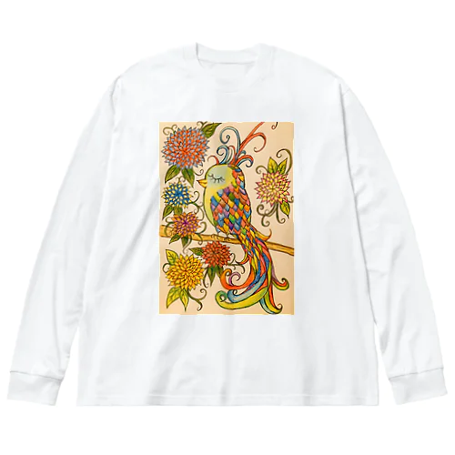 カラフルな鳥 Big Long Sleeve T-Shirt