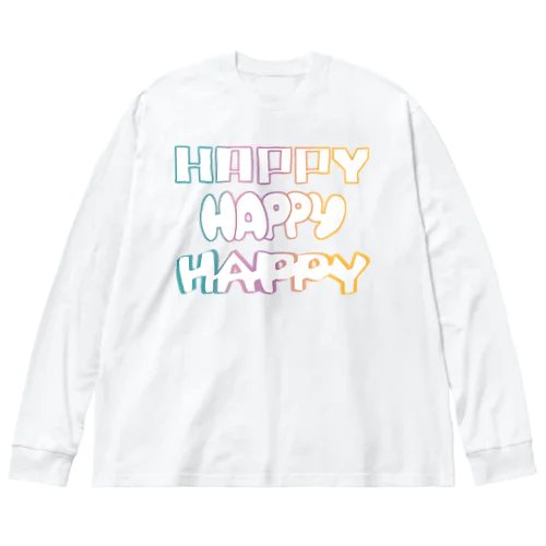 HAPPYはっぴーハッピー ビッグシルエットロングスリーブTシャツ