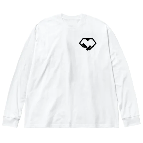 ロゴ　ブラック ビッグシルエットロングスリーブTシャツ