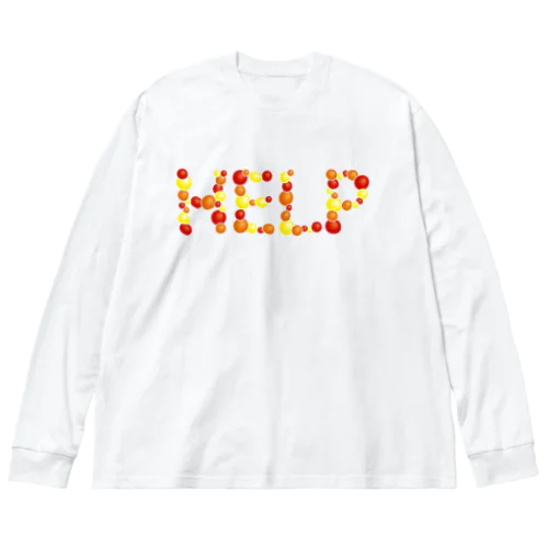 バルーン文字「HELP」（赤色系） Big Long Sleeve T-Shirt