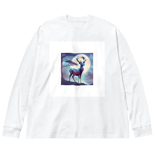 神秘的な鹿 Big Long Sleeve T-Shirt