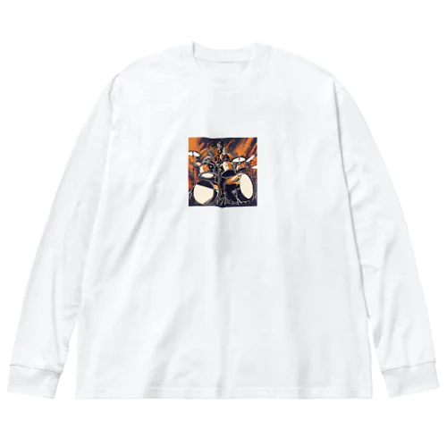 ドラム ビッグシルエットロングスリーブTシャツ