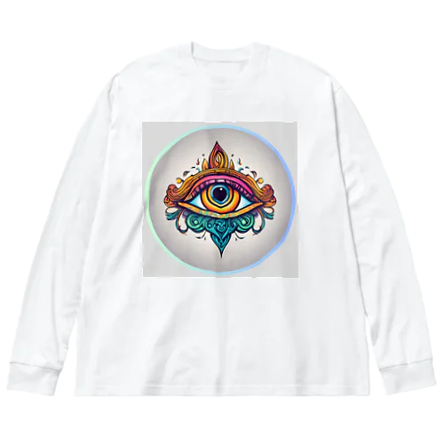 オレンジの第3のeye Big Long Sleeve T-Shirt