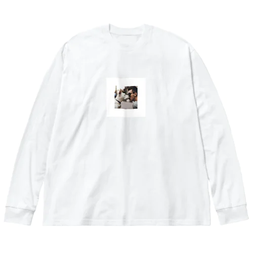 キスする犬グッズ Big Long Sleeve T-Shirt