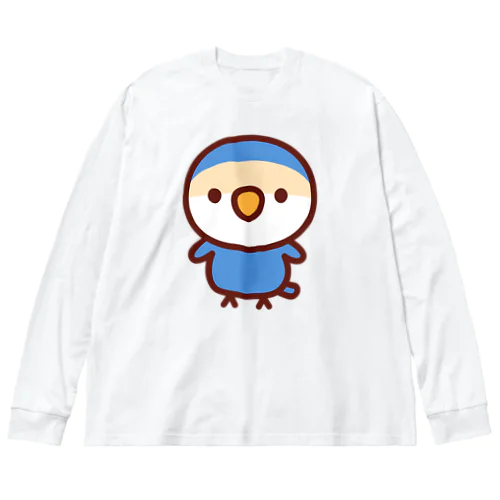 コザクラインコ（バイオレットチェリー） ビッグシルエットロングスリーブTシャツ