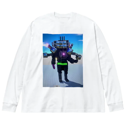 アップグレード・タイタンラージテレビマン Big Long Sleeve T-Shirt