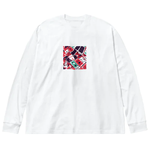 トランプ柄 Big Long Sleeve T-Shirt