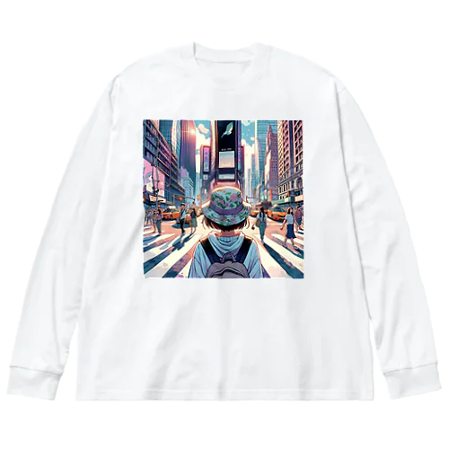 一人旅の少女 Big Long Sleeve T-Shirt