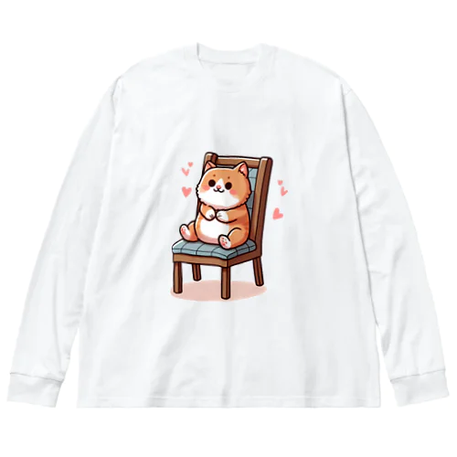 ひざのっけねこ ビッグシルエットロングスリーブTシャツ