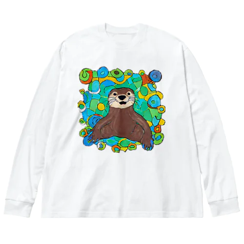 夢幻カワウソくん ビッグシルエットロングスリーブTシャツ