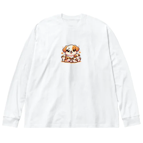 わんぱく子犬とやさしいママ Big Long Sleeve T-Shirt