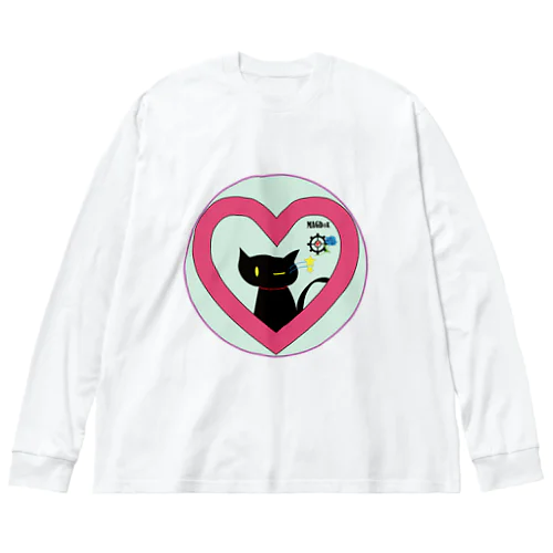 magboxシリーズ　～ウィンク黒猫～ Big Long Sleeve T-Shirt