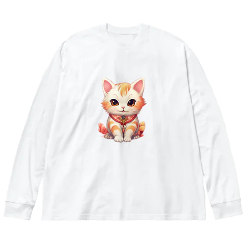 縁起猫 ビッグシルエットロングスリーブTシャツ