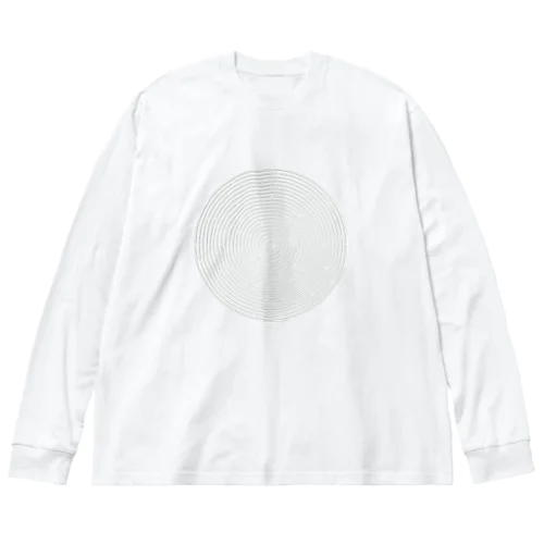 白い陰影の同心円の迷路 Big Long Sleeve T-Shirt