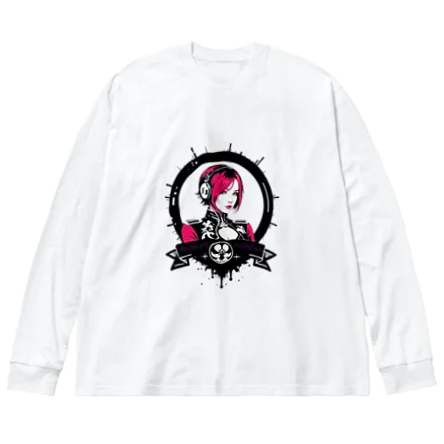 Cyberpunk DJ girl Big Long Sleeve T-Shirt