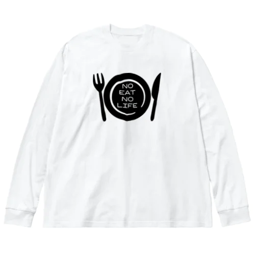 ノーイートノーライフ ブラック Big Long Sleeve T-Shirt