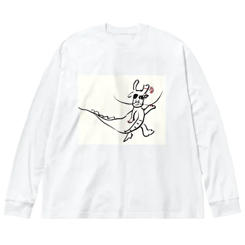 新年のあいさつに来たドラゴン ビッグシルエットロングスリーブTシャツ