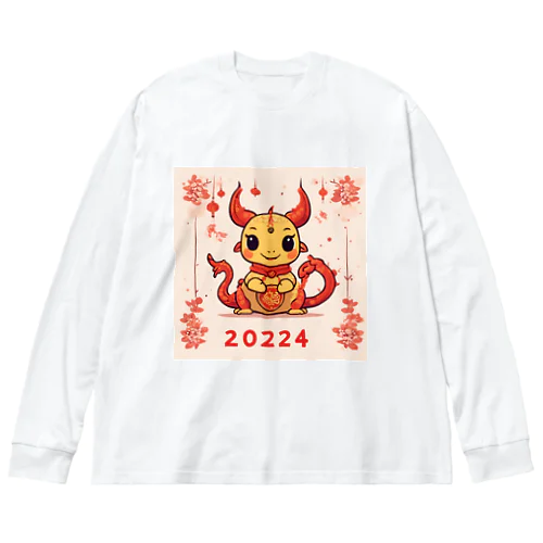 春節の幸運をもたらすドラゴン Big Long Sleeve T-Shirt