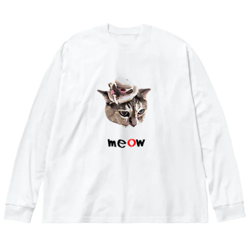 キジトラ猫のフクちゃん ビッグシルエットロングスリーブTシャツ