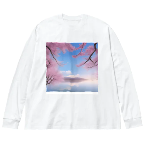 和の桜 ビッグシルエットロングスリーブTシャツ