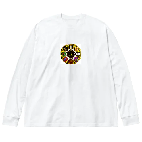 八星座万華鏡風 Big Long Sleeve T-Shirt