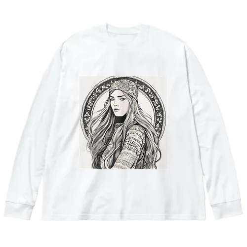 北欧スタイルイラスト Big Long Sleeve T-Shirt